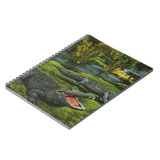 Antieke Krokodillen, Zeedieren Reptielen Dieren Notitieboek (Linkerzijde)