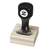 Antieke Kroon Met Schaakstukken Naam Rubberstempel (Stempel)