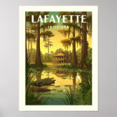 Antieke Lafayette Louisiana Poster (Voorkant)