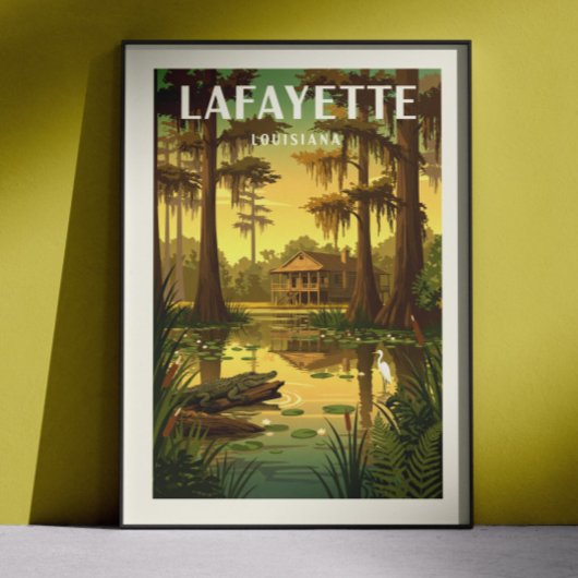 Antieke Lafayette Louisiana Poster