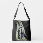 Antieke lamp metaalprint crossbody tas (Achterkant)