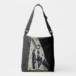 Antieke lamp metaalprint crossbody tas