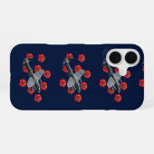 Antieke Lancaster tussen rode klaprozen iPhone 16 Hoesje (Achterkant horizontaal)