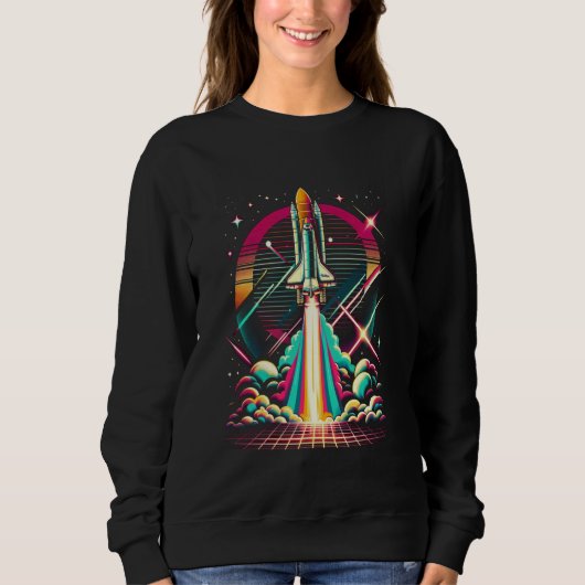 Antieke lancering van spaceshuttle Kennedy Space C Trui (Voorkant)