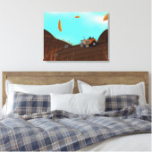 Antieke landbouwtrekker canvas afdruk (Insitu (Slaapkamer))