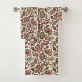 Antieke Landelijke Bloemendoek voor de Douche Bad Handdoek