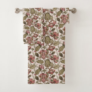 Antieke Landelijke Bloemendoek voor de Douche Bad Handdoek