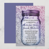 antieke landelijke kanten paarse metseljaren bruil kaart (Voorkant / Achterkant)