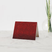 Antieke Landelijke Rode Rozen Gouden Kroon Geplooi Bedankkaart (Achterkant)