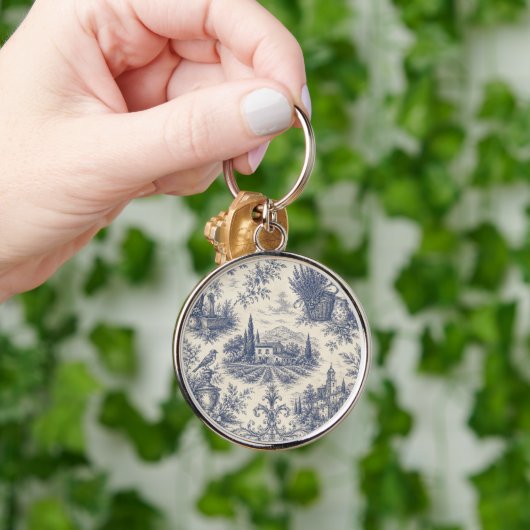 antieke lavendel patroon sleutelhanger (Hand)