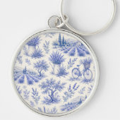 antieke lavendel patroon sleutelhanger (Voorkant)