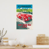 Antieke Le Comminges Autowederij Poster Retro Fran (Keuken)