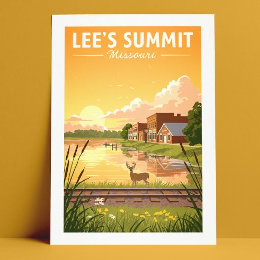 Antieke Lee's Summit Missouri Briefkaart