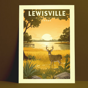 Antieke Lewisville Texas Briefkaart