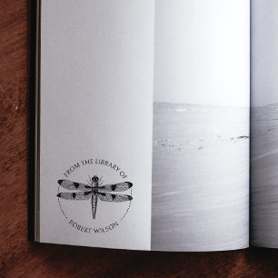Antieke Libelle Boek Uit de Bibliotheek Van Rubberstempel