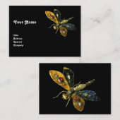 ANTIEKE LIBELLE Sieraad ,Zwart Visitekaartje (Voorkant / Achterkant)