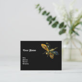 ANTIEKE LIBELLE Sieraad ,Zwart Visitekaartje (Staand voorkant)