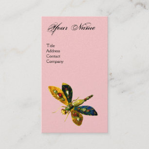 ANTIEKE LIBELLE SIERADEN MONOGRAAM ;Zwart Roze Visitekaartje