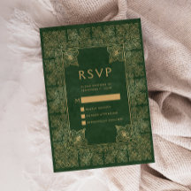 Antieke lijst groen goud trouw RSVP