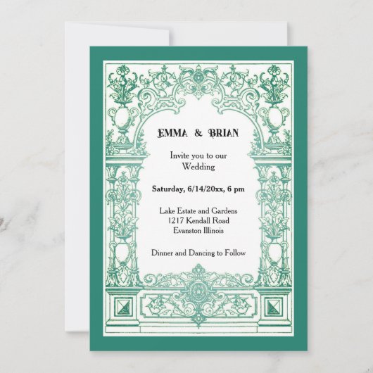 Antieke lijst Uitnodiging (Voorkant)