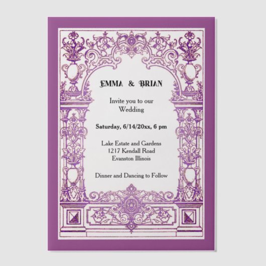 Antieke lijst Uitnodiging (Voorkant)