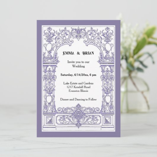 Antieke lijst Uitnodiging (Staand voorkant)