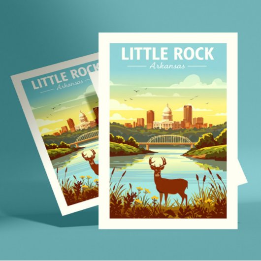 Antieke Little Rock Arkansas Briefkaart