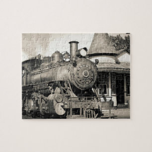 Antieke Locomotief Trein Stoommachine Spoorweg Legpuzzel