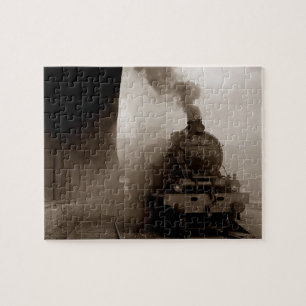 Antieke Locomotief Trein Stoommachine Spoorweg Legpuzzel