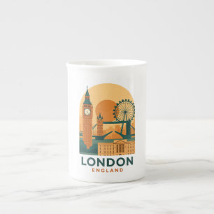 Antieke Londen Engeland Bone China Mok – Retro 