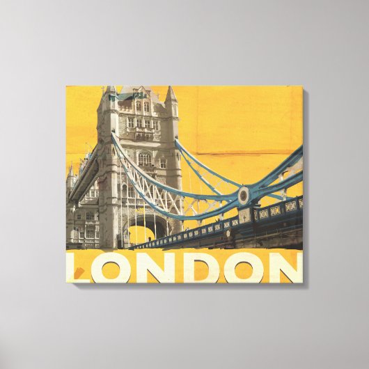 Antieke Londense Poster Canvas Afdruk (Voorkant)