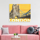 Antieke Londense Poster Canvas Afdruk (Insitu (Woonkamer))