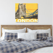 Antieke Londense Poster Canvas Afdruk (Insitu (Slaapkamer))