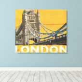 Antieke Londense Poster Canvas Afdruk (Insitu (Houten vloer))