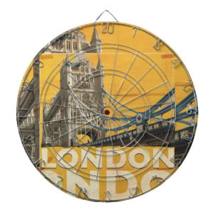 Antieke Londense Poster Dartbord