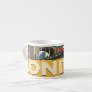 Antieke Londense Poster Espresso Kop