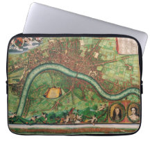 Antieke Londense Straatkaart door Johannes de Ram,