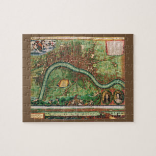 Antieke Londense Straatkaart door Johannes de Ram, Legpuzzel