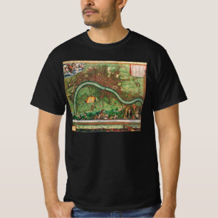 Antieke Londense Straatkaart door Johannes de Ram, T-shirt