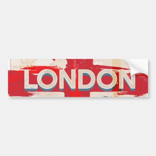 Antieke Londense Unieposter Bumpersticker (Voorkant)