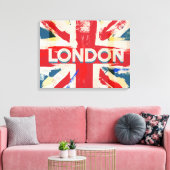 Antieke Londense Vakbondsposter Canvas Afdruk (Insitu (Woonkamer))