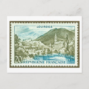 Antieke Lourdes, Frankrijk, Postzegel Briefkaart