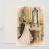 Antieke Lourdes Maria Bruids Devotie Katholiek Ar (Voorkant / Achterkant)
