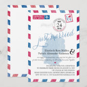 Antieke luchtpost Net getrouwd Post bruiloftsfeest Kaart (Voorkant / Achterkant)