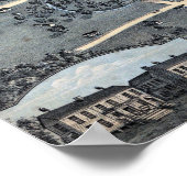 Antieke luchtstadkaart van Austin, Texas, 1873 Poster (Hoek)