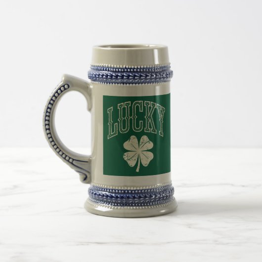 Antieke Lucky Clover St. Patrick's Day  Bierpul (Links)