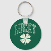 Antieke Lucky Clover St. Patrick's Day  Sleutelhanger (Voorkant)