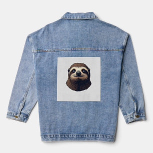 Antieke Luiaard Illustratie Vintage T-shirt (2) Denim Jacket
