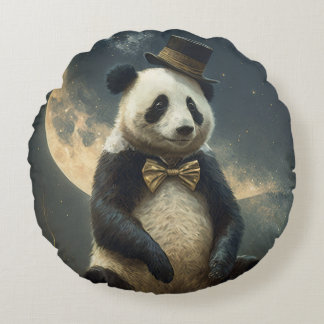 Antieke Maan Panda Rond Kussen