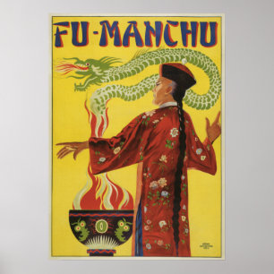 Antieke Magische Poster, Magiër Fu-Manchu Poster